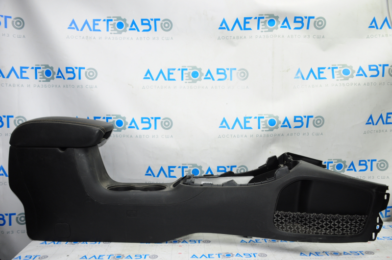 Console center armrest and cup holders Jeep Compass 17-21 leather black, scratches
