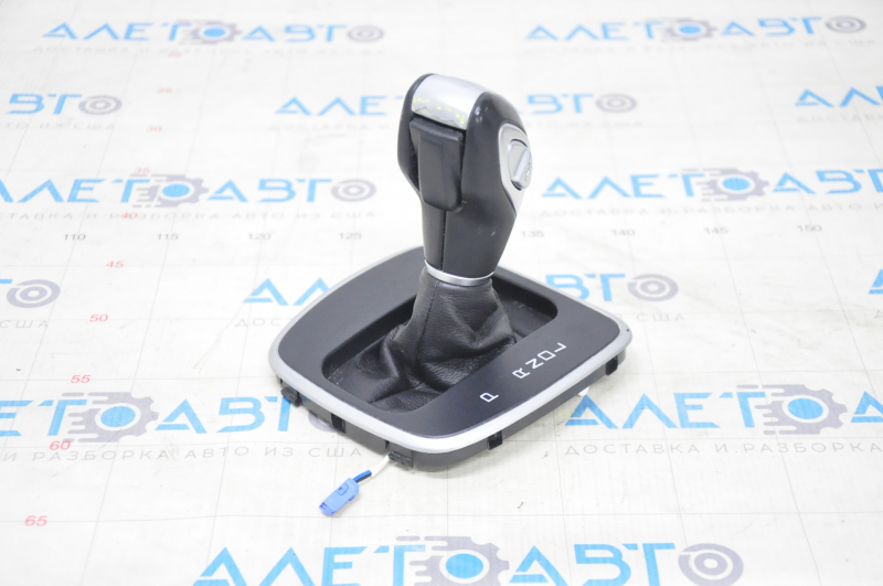 Gear knob with shifter cover Ford C-max MK2 13-18 leather black, chrome trim