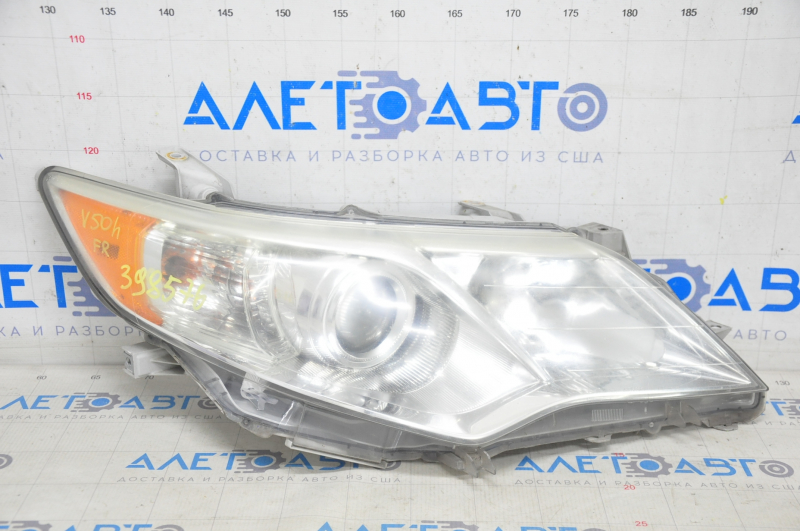 Headlight front right Toyota Camry v50 12-14 bare usa XLE, for polishing, spider web