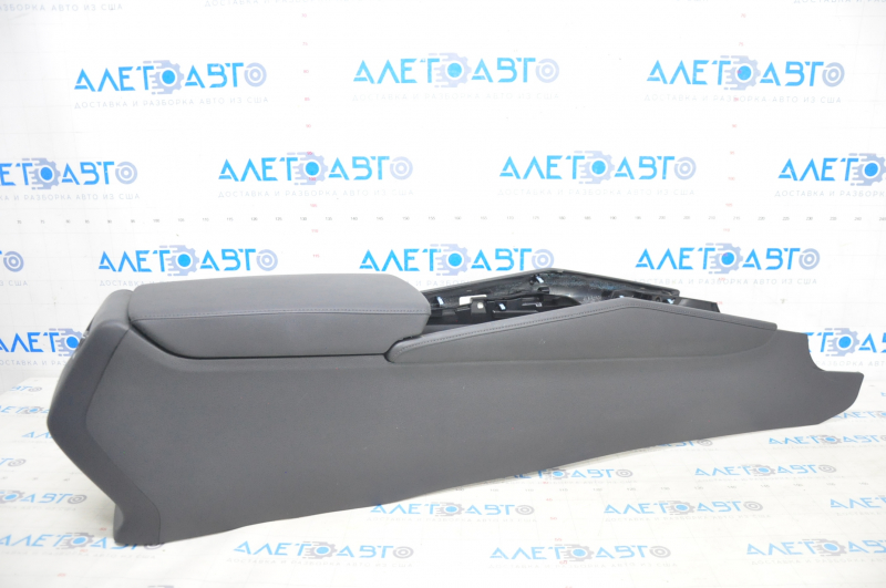 Console central armrest Honda Accord 18-22 black leather, with air duct, scratches