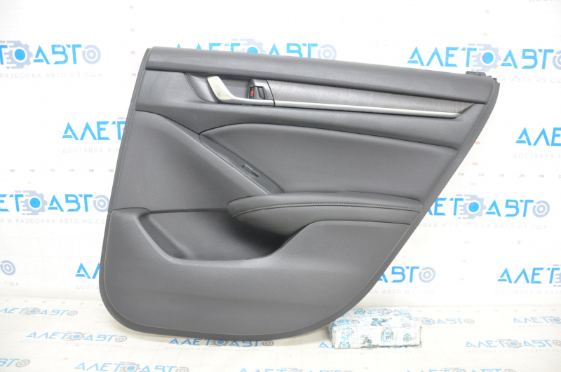 Door trim card rear right Honda Accord 18-22 black leather, scratch