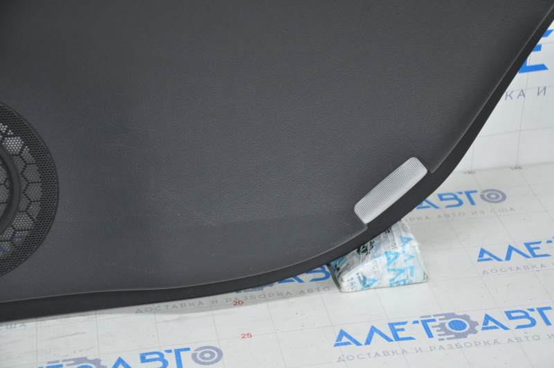 Door trim card rear right Lexus ES300h ES350 13-18 black leather, molding under dark wood scratches