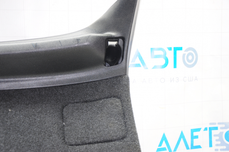 Lower trunk door trim Lexus RX350 RX450h 10-15 black, broken fasteners, scratches, without plugs, for dry cleaning