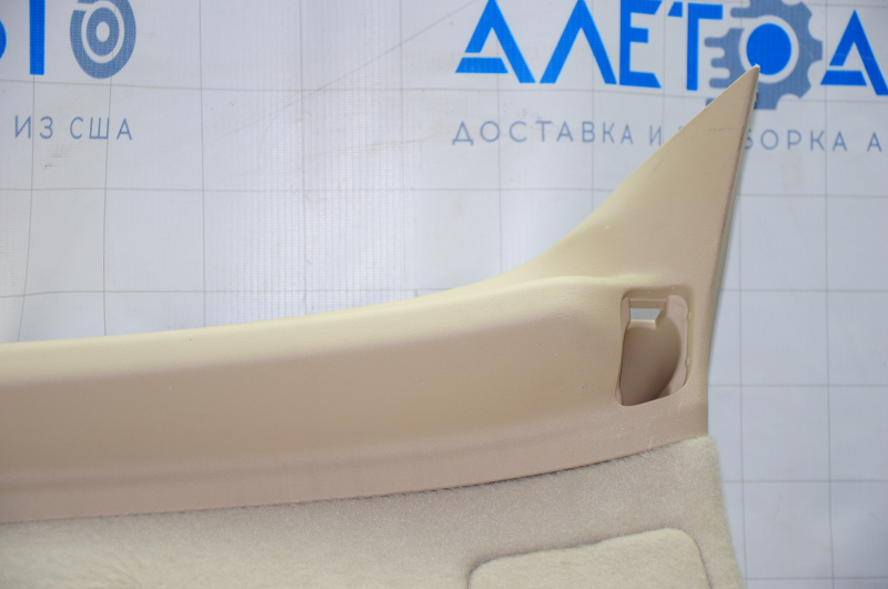 Lower trunk door trim Lexus RX350 RX450h 10-15 beige, without plugs, scratches, for dry cleaning