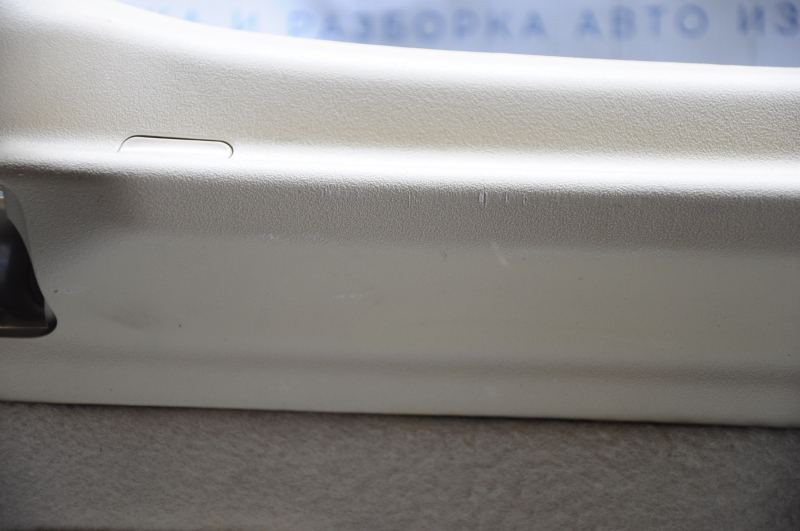 Lower trunk door trim Lexus RX350 RX450h 10-15 beige, without plugs, scratches, for dry cleaning