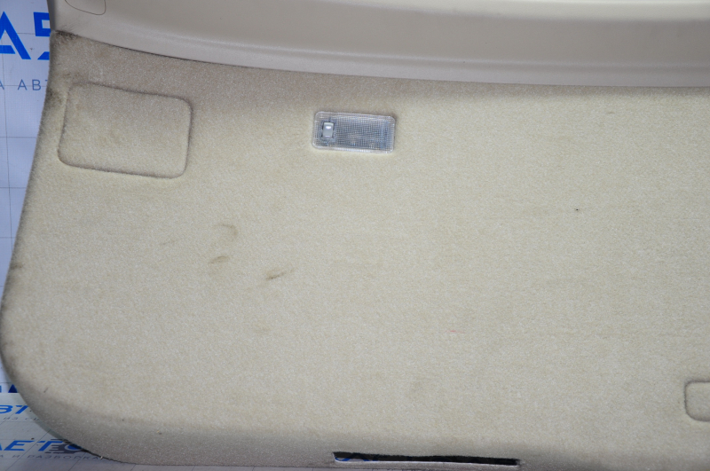 Lower trunk door trim Lexus RX350 RX450h 10-15 beige, broken crepe, scratches, for dry cleaning
