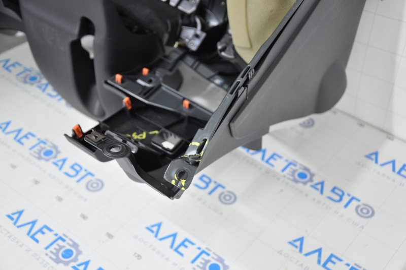 Torpedo front panel with AIRBAG Toyota Prius 50 16 black with gray under a small display, cracked and dented mount