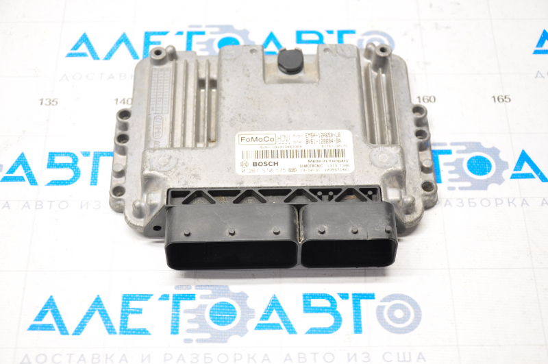 ECU engine computer with key Ford Focus mk3 11-18 2.0 with ignition switch, with ignition switch contact group, with immobilizer unit D7520013-18D, key is erased