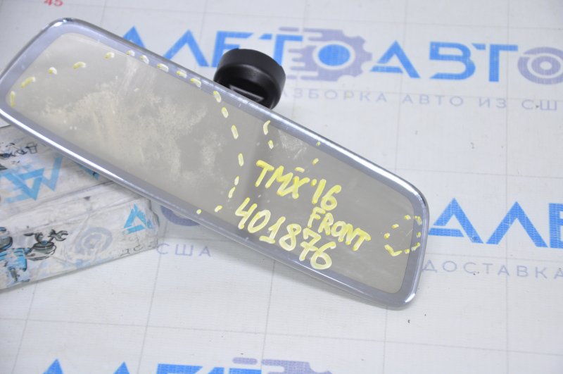 Tesla Model X 16-21 interior mirror auto-dimming, scratches and stains under the glass