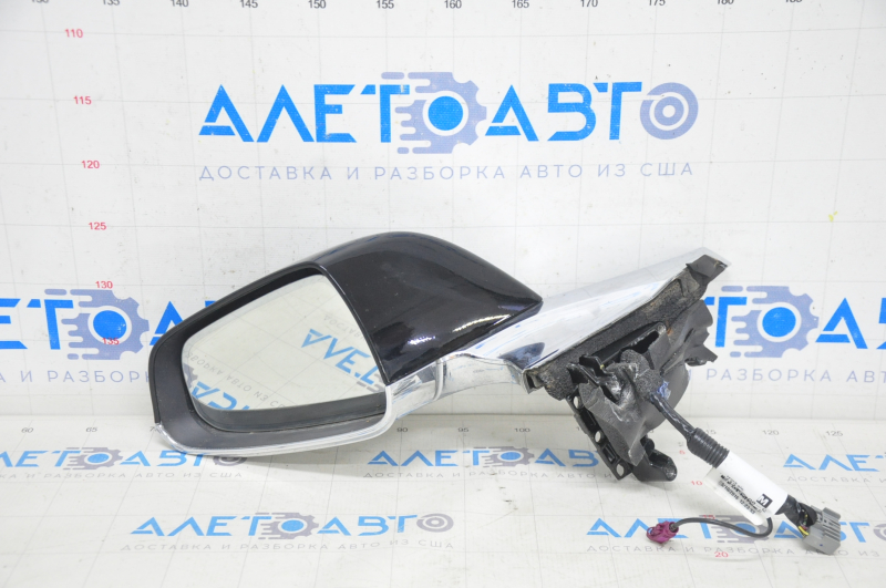 Side mirror left Tesla Model S 12-20 13+1 pins, auto-dimming, heated, black+chrome