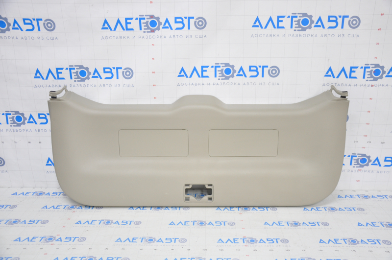 Lower trunk door trim Toyota Prius V 12-17 beige, scratch, plastic turned white, no lower plug