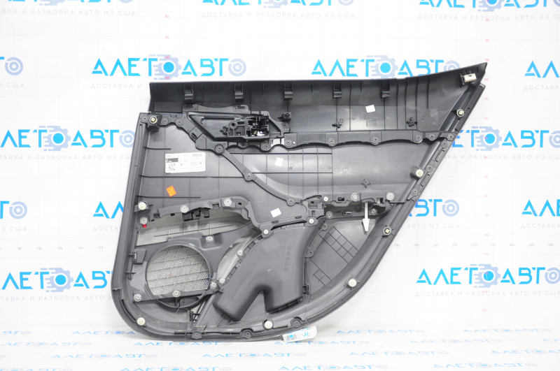 Door trim card rear left Toyota Camry v70 18-24 dark gray with gray insert plastic, armrest rubber