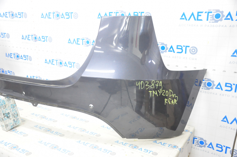 Rear bare upper bumper Tesla Model Y 20-25 graphite, for 6 parking sensors
