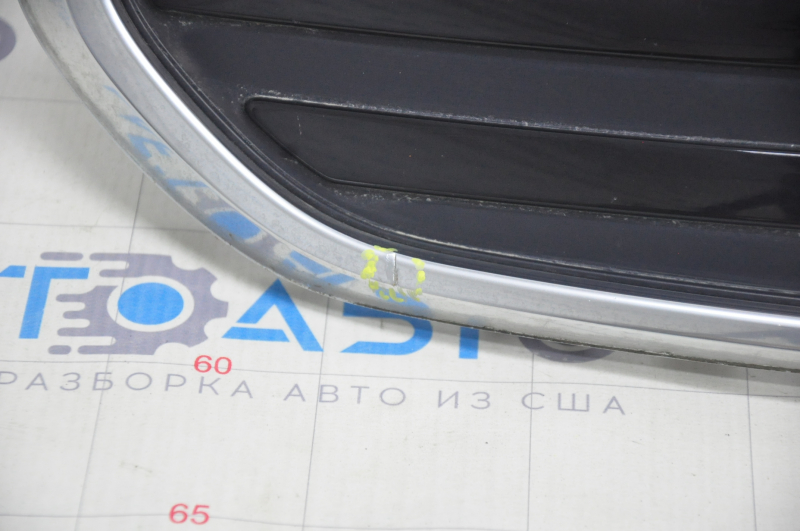 Front bumper grille upper Ford C-max MK2 17-18 usa rest black, with chrome, pressed, sand