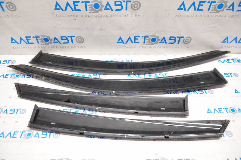 Set of wind deflectors Honda Civic X FC 16-21 4d poking on chrome front left