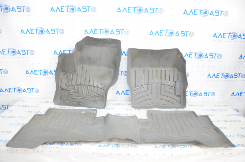 Set of floor mats for Ford C-max MK2 13-18, grey rubber, chemically treated
