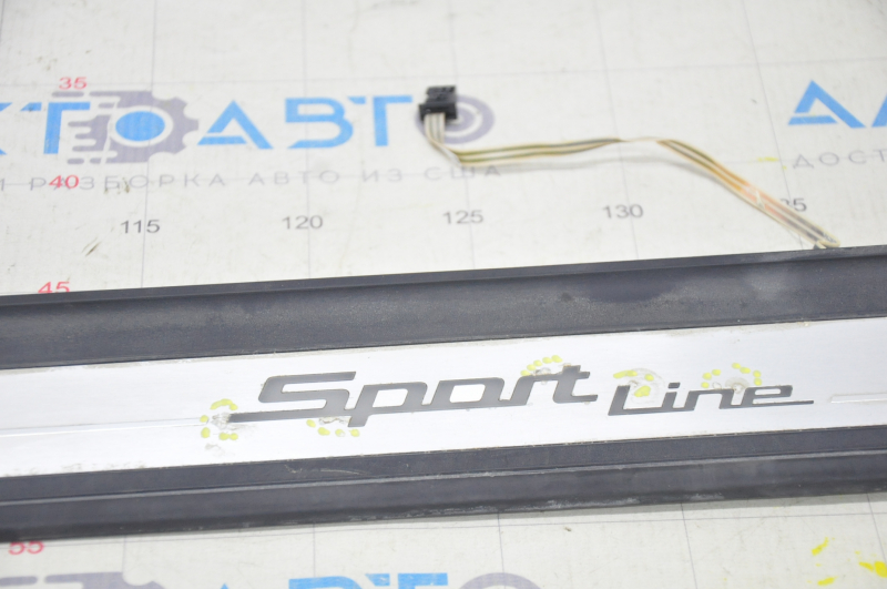 Door sill trim outer front left BMW 5 G30 17-23 Sport Line, with backlight, chrome finish