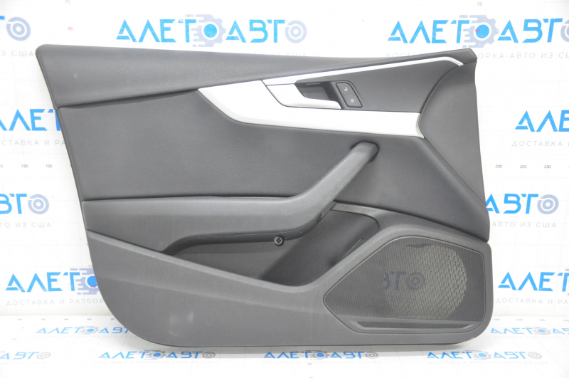 Door trim card front left Audi A4 B9 17-19 black, aluminum trim