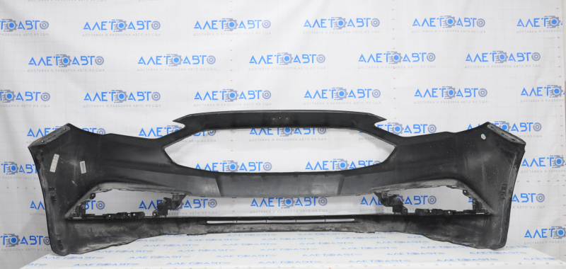 Front bumper bare Ford Fusion mk5 17-18 without parking sensors, black, scratches, no fragment, worn, dented