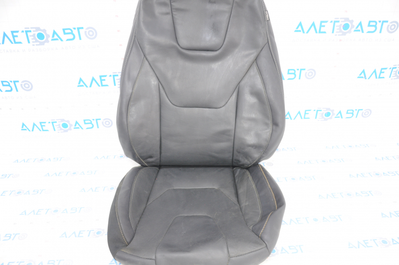 Ford Fusion mk5 17-20 driver's seat trim titanium, black leather