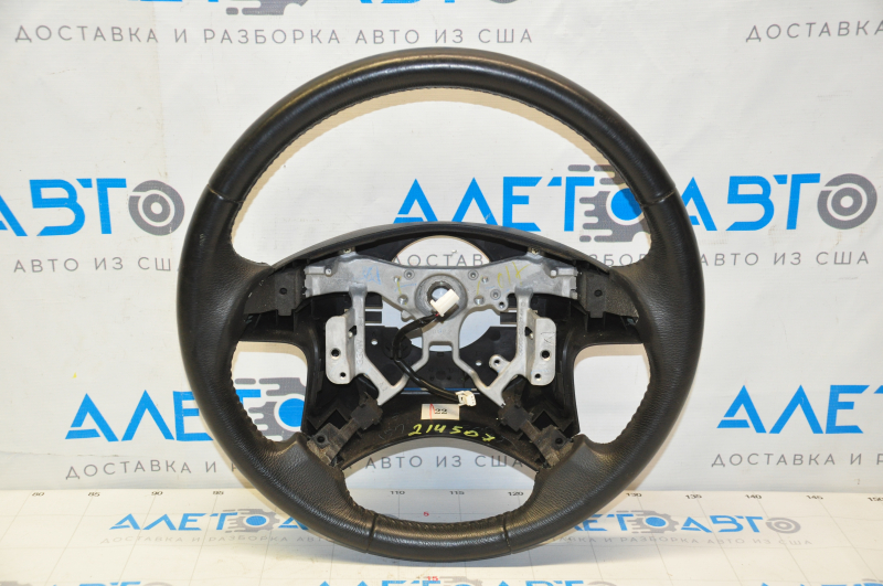 Naked steering wheel Toyota Highlander 08-13 leather black, scratches on leather and plastic