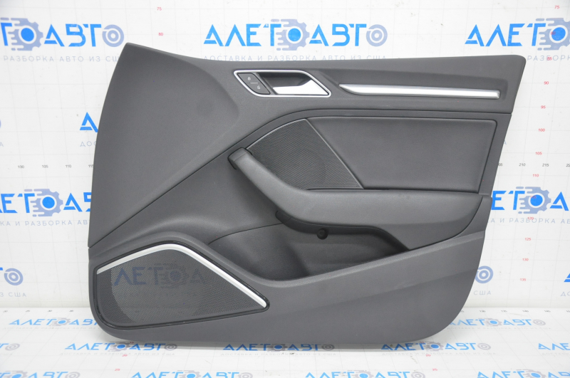 Door trim card front right Audi A3 8V 15-20 4d, 5d, black, leather, Bang and Olufsen, aluminum insert