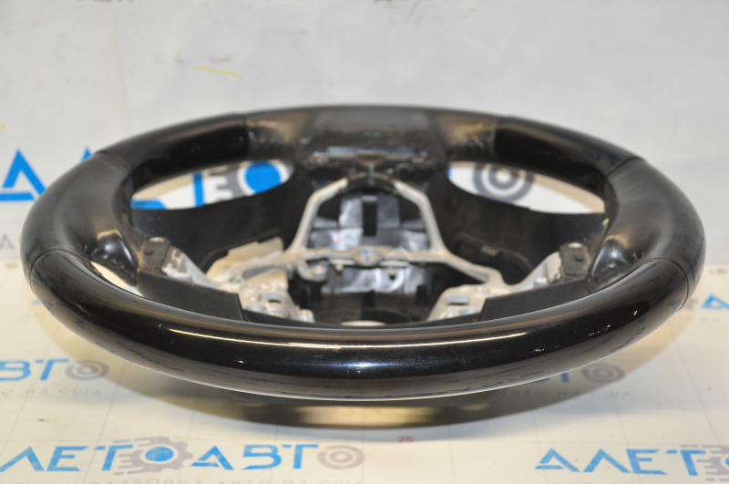 Bare steering wheel Lexus RX350 RX450h 13-15 rest leather black with wood, no buttons, scratches, bumps