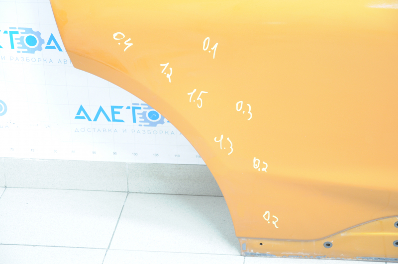 Door bare rear right Chevrolet Bolt 17- orange GGQ, painted, embroidered