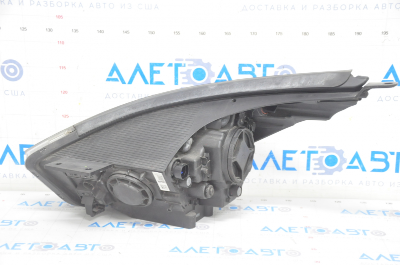 Front right headlight complete Kia Niro 17-19 HEV, PHEV with bracket, halogen, LED DRL, sand, for polishing