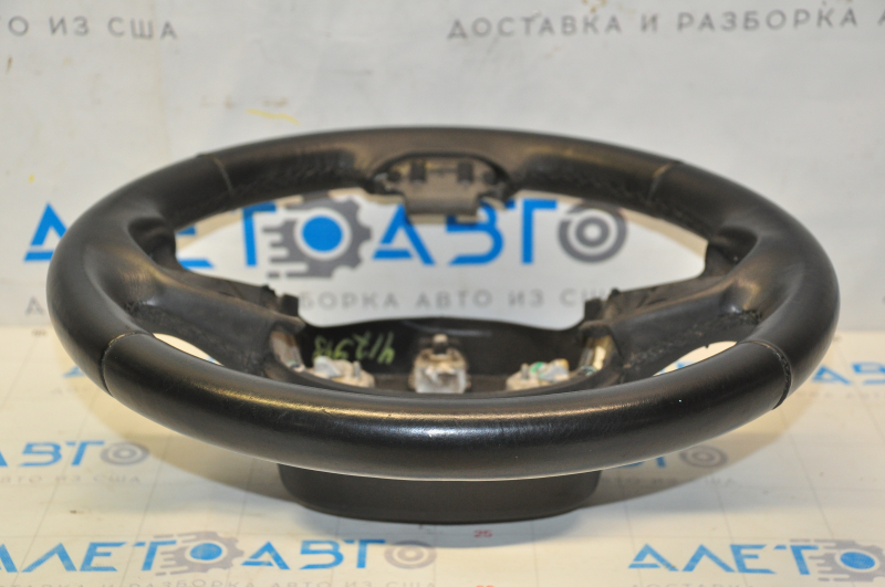Naked steering wheel Jeep Cherokee KL 14 - black leather, no heating, dents, no pad, torn fasteners