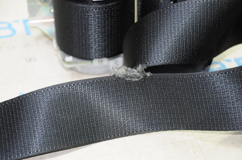 Seat belt 3rd row in the ceiling Toyota Highlander 14-19 black, tear