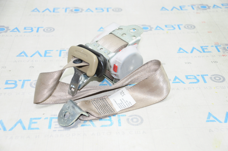 Seat belt 3 row left Toyota Sequoia 08-16 beige, dry cleanable