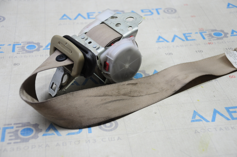 Seat belt 3 row left Toyota Sequoia 08-16 beige, dry cleanable