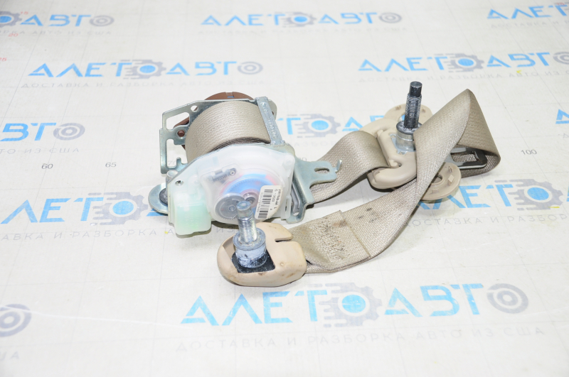 Seat belt 3 row left Nissan Pathfinder 13-20 beige, dry cleanable