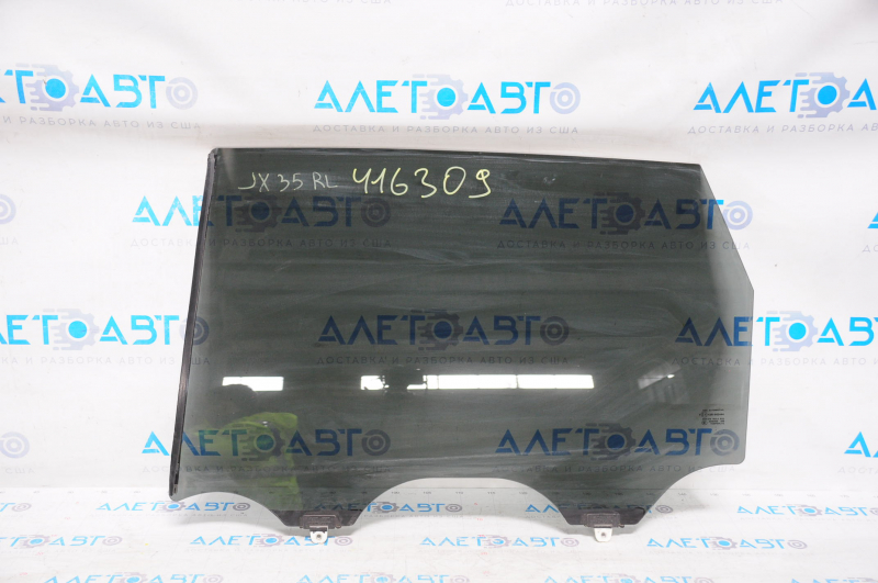 Glass of the rear left door Infiniti JX35 QX60 13- AGC, tinted