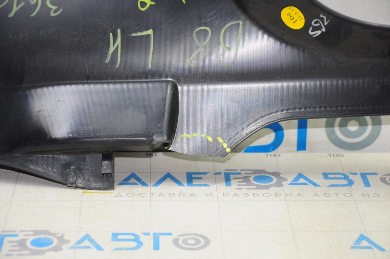 Door sill trim inner left VW Passat b8 16-19 USA black, no fragment, broken fastener, scratches