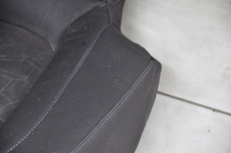 Rear row of seats 2nd row Chevrolet Volt 16 - black cloth, blue stitching, chemically treated, tear