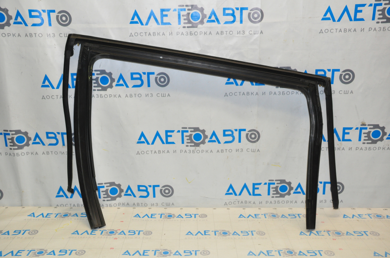 Upper rear right door molding Jeep Cherokee KL 14 - chrome with glass seal, minor scratches