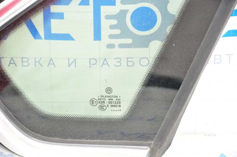 Rear right fixed glass window for VW Passat b7 12-15 USA, chrome