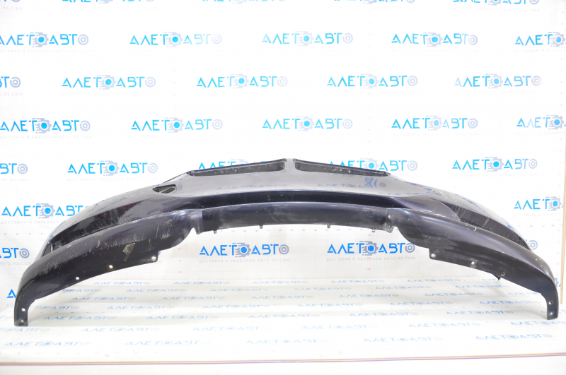 Bare front bumper BMW 3 F30 12-15 without parking sensors, under washers, blue, worn