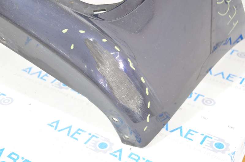 Bare front bumper BMW 3 F30 12-15 without parking sensors, under washers, blue, worn