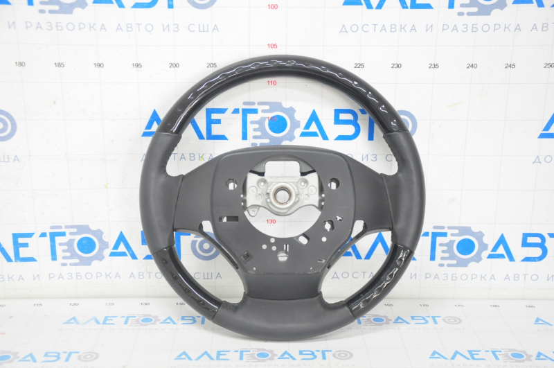 Naked steering wheel Lexus RX350 RX450h 13-15 rest, black leather, with black glossy inserts