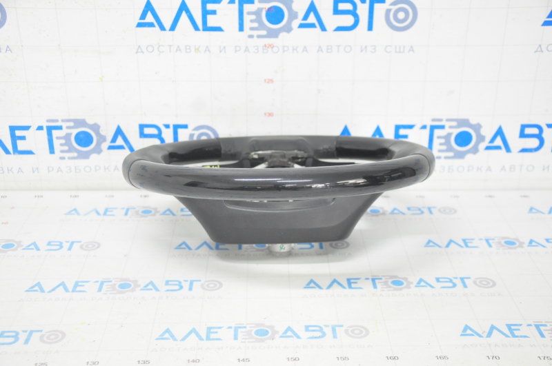 Naked steering wheel Lexus RX350 RX450h 13-15 rest, black leather, with black glossy inserts