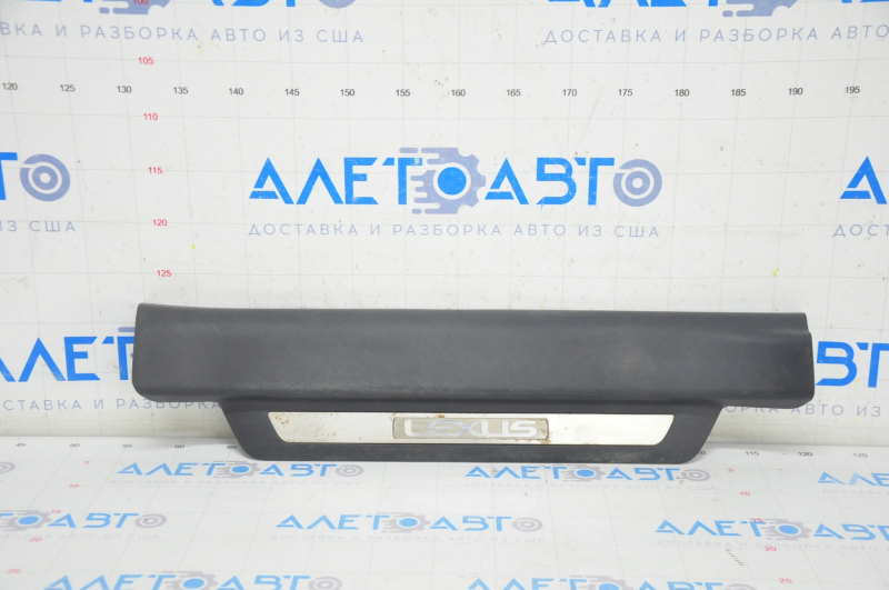 Door sill trim front left Lexus RX350 RX450h 10-15 black, scuffed, chrome used