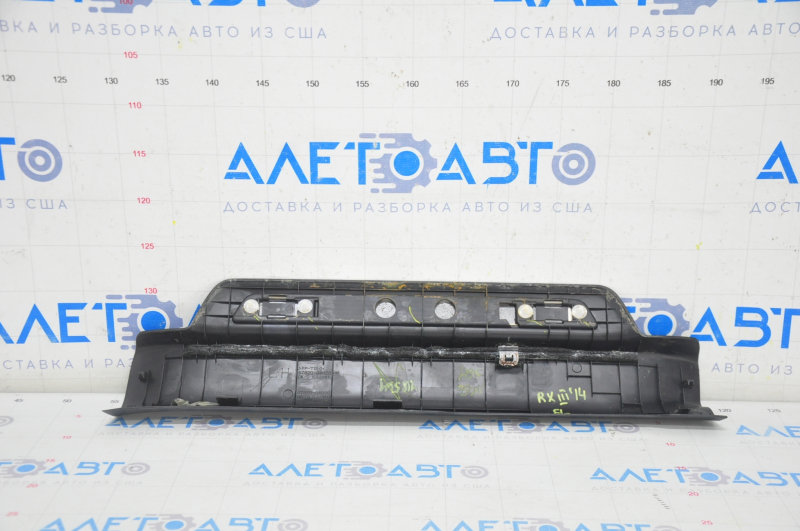 Door sill trim front left Lexus RX350 RX450h 10-15 black, scuffed, chrome used