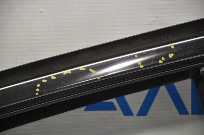Upper rear right door molding Ford Fusion mk5 13-20 chrome with glass seal, scratches, for polishing