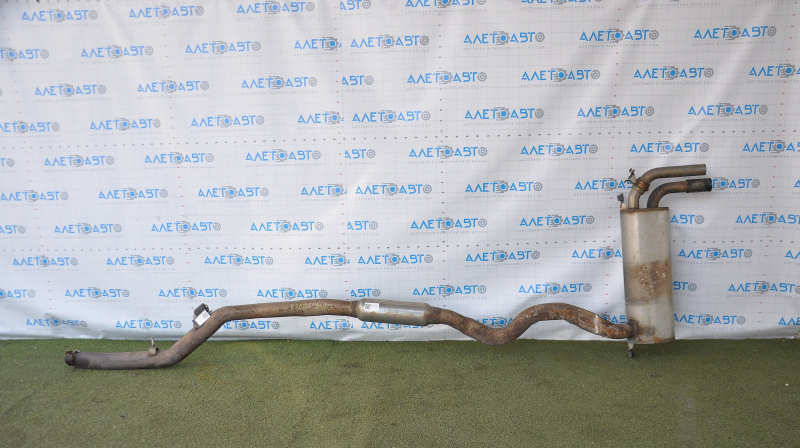 Exhaust line middle part with rear barrel BMW F30 12-16 awd N20 for 2 pipes with chrome tip