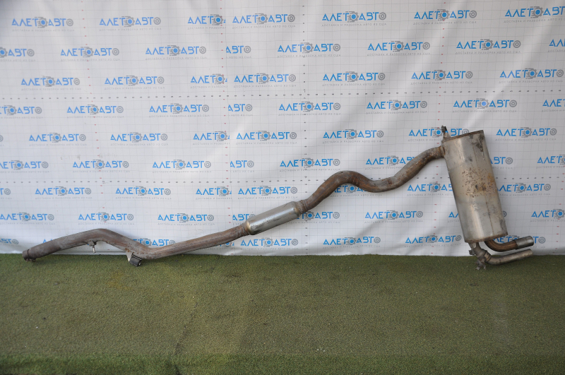 Exhaust line middle part with rear barrel BMW F30 12-16 awd N20 for 2 pipes with chrome tip