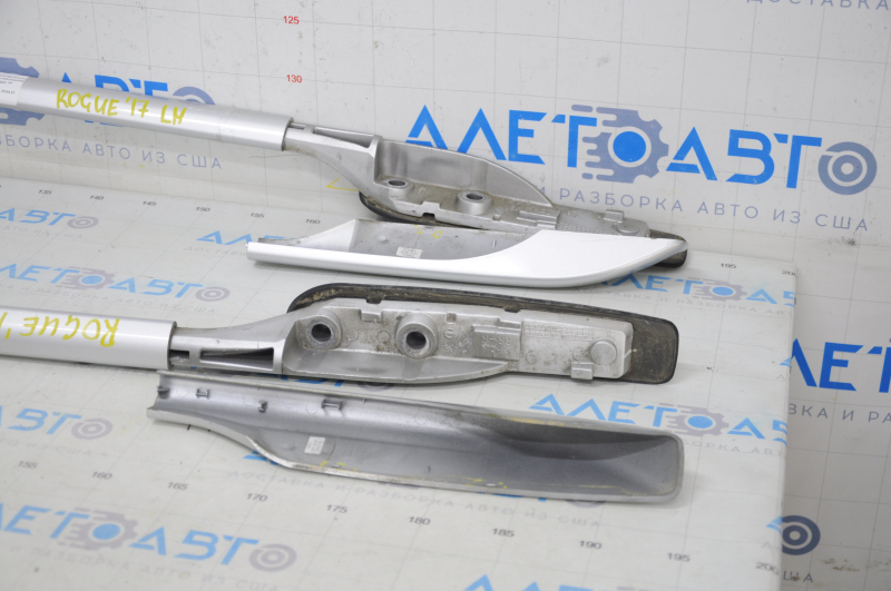 Roof rails complete with pads Nissan Rogue 14-20 broken pad mount