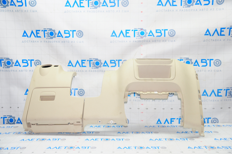 Driver's knee pad assembly VW Tiguan 09-17 with glove compartment, for auto climate control, beige, scratches